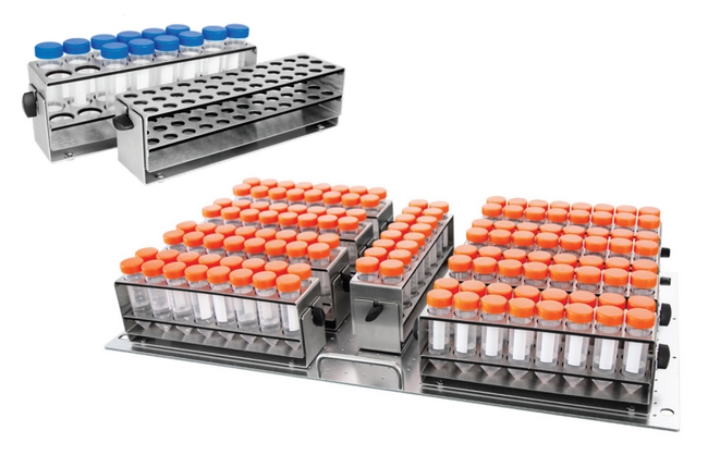 Rack per provette a inclinazione regolabile per incubatori agitanti VIB EZ B7 Rack per provette a inclinazione regolabile per incubatori agitanti VIB EZ B7